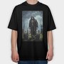 Skeleton Deadlifting, Tricou Oversize Barbati (Unisex)