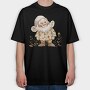 Gnome Flower Garden, Tricou Oversize Barbati (Unisex)