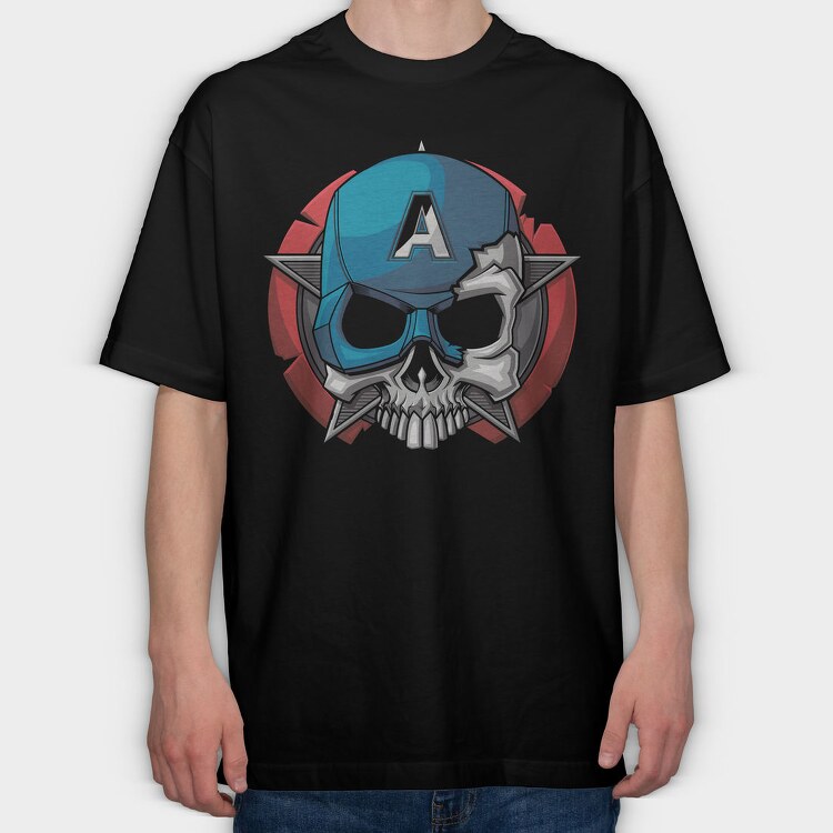 Avengers Skull, Tricou Oversize Barbati (Unisex)