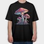 Glowing Fantasy Mushrooms, Tricou Oversize Barbati (Unisex)