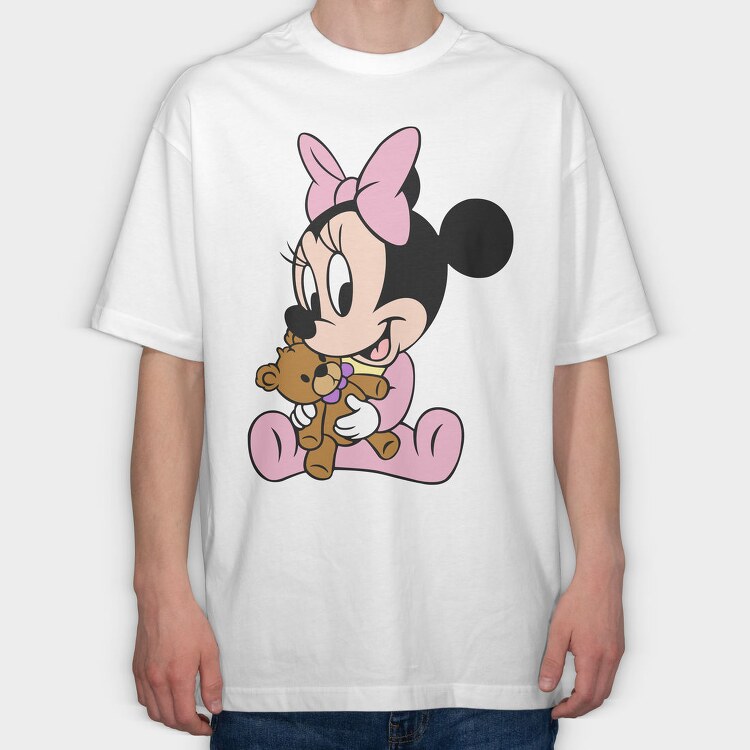 Baby Minnie Mouse, Tricou Oversize Barbati (Unisex)