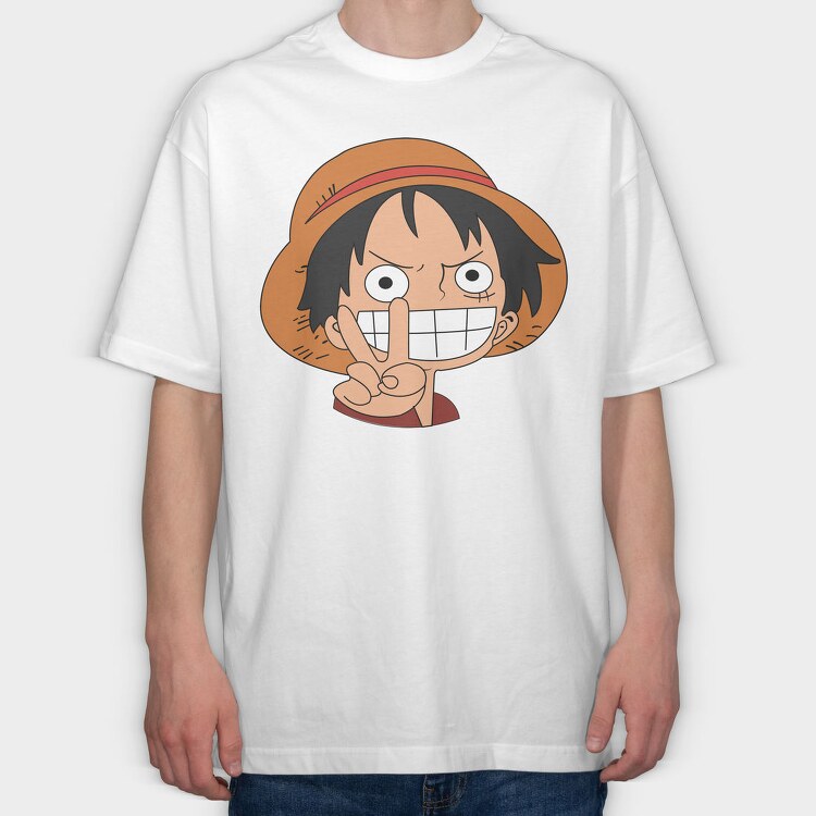 Luffy Smile, Tricou Oversize Barbati (Unisex)