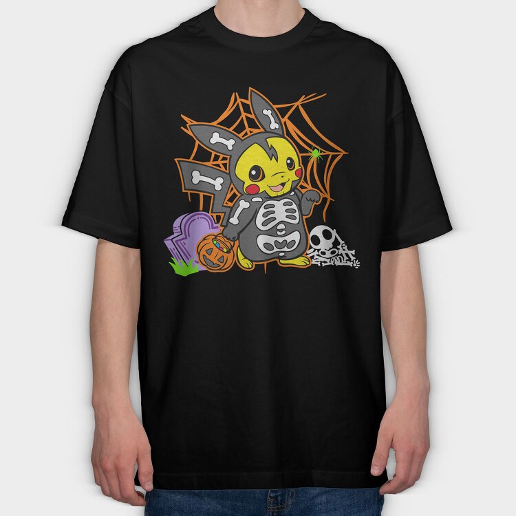 Pikachu Halloween Costume, Tricou Oversize Barbati (Unisex)