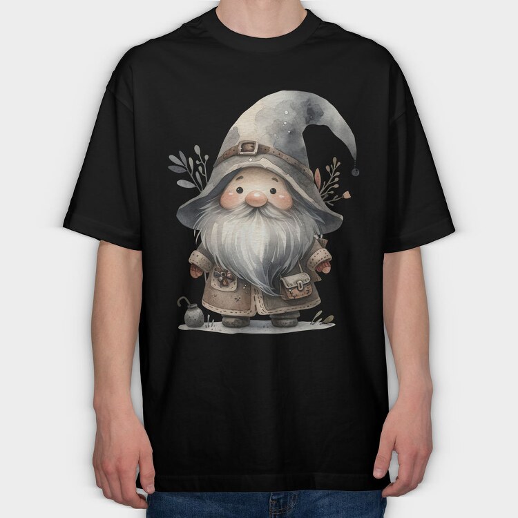 Gnome Gothic Hat, Tricou Oversize Barbati (Unisex)