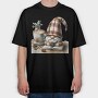 Gnome Coffee Comfort, Tricou Oversize Barbati (Unisex)