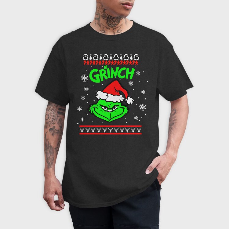El Grinch Xmas, Tricou Barbati (Unisex)