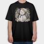 Gold Snowman Circle, Tricou Oversize Barbati (Unisex)