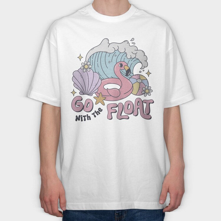 Go With Floats, Tricou Oversize Barbati (Unisex)