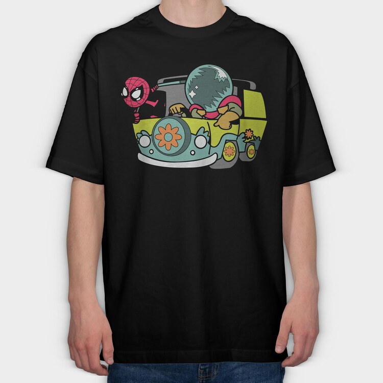 Spiderman Surf Van, Tricou Oversize Barbati (Unisex)