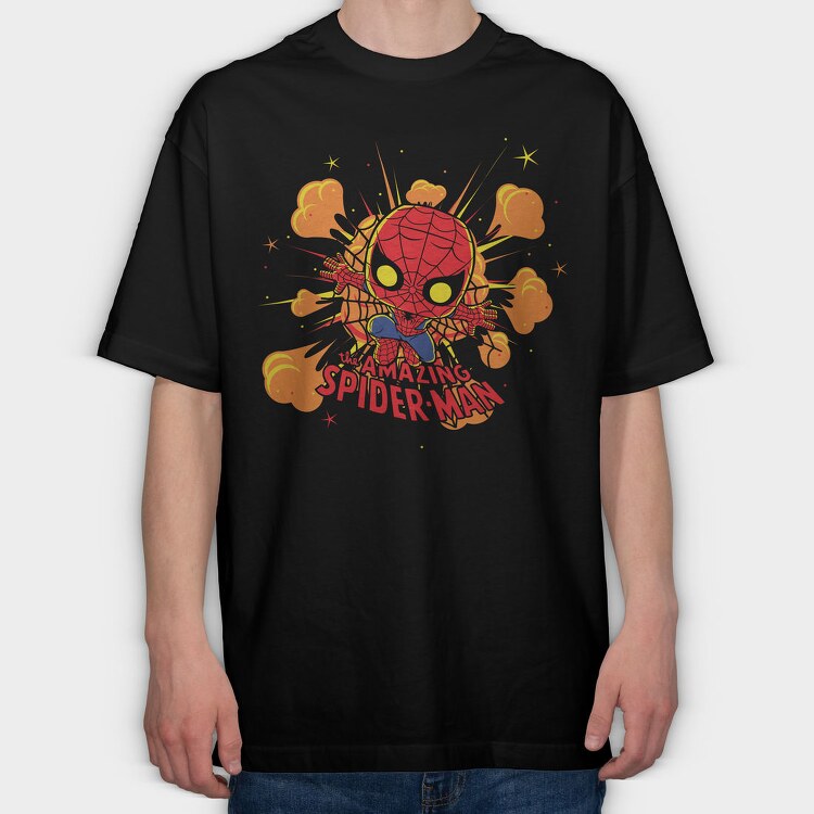 Spiderman Blast, Tricou Oversize Barbati (Unisex)