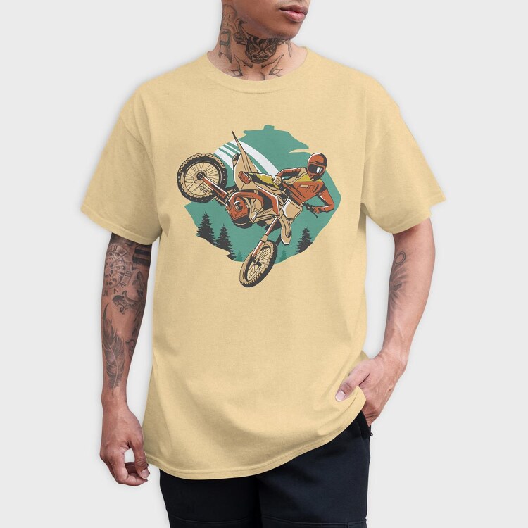 Motorcycle Winter, Tricou Barbati (Unisex)