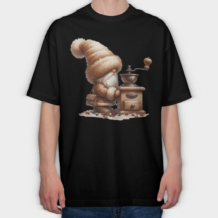 Gnome Coffee Grinder, Tricou Oversize Barbati (Unisex)