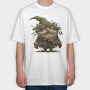 Gnome Holiday Muse, Tricou Oversize Barbati (Unisex)