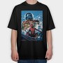 Spiderman Surfing Storm, Tricou Oversize Barbati (Unisex)