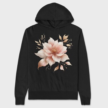 Golden Flower Glow, Hanorac Oversize Barbati (Unisex)