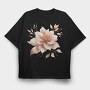 Golden Flower Glow, Tricou Oversize Barbati (Unisex)