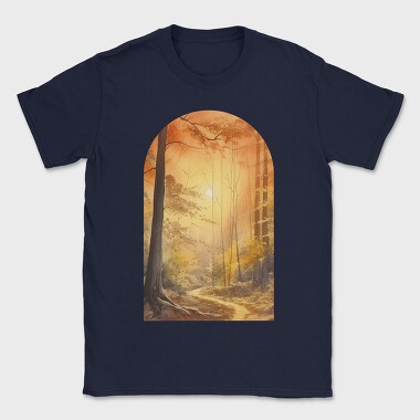 Golden Forest Sunset, Tricou Barbati (Unisex)