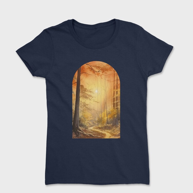 Golden Forest Sunset, Tricou Femei