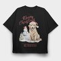 Golden Retriever Christmas Puns, Tricou Oversize Barbati (Unisex)