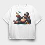 Gorilla Cocktail Sunglasses, Tricou Oversize Barbati (Unisex)