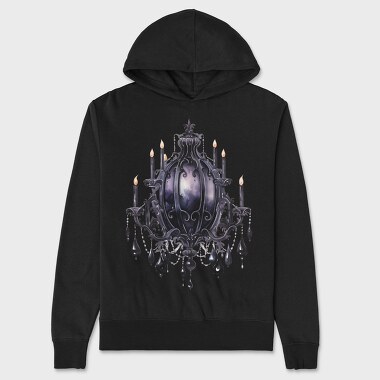 Gothic Chandelier Sublimation, Hanorac Oversize Barbati (Unisex)