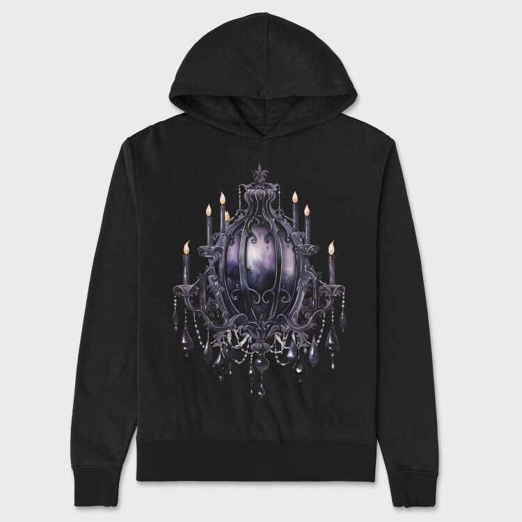 Gothic Chandelier Sublimation, Hanorac Oversize Barbati (Unisex)