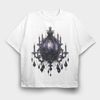 Gothic Chandelier Sublimation, Tricou Oversize Barbati (Unisex)