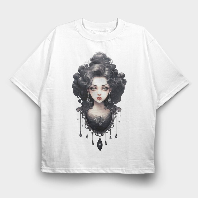 Gothic Fairytale Necklace, Tricou Oversize Barbati (Unisex)