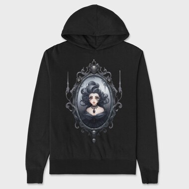 Gothic Lady Necklace, Hanorac Oversize Barbati (Unisex)