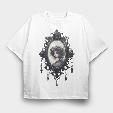 Gothic Mirror Frame, Tricou Oversize Barbati (Unisex)