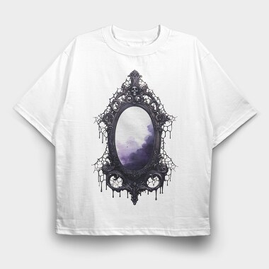 Gothic Mirror Sublimation, Tricou Oversize Barbati (Unisex)