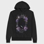 Gothic Moon Crow Mirror, Hanorac Oversize Barbati (Unisex)