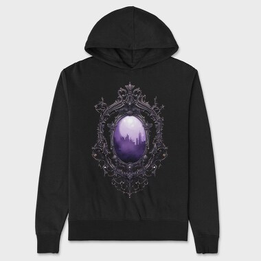 Gothic Silhouette Mirror, Hanorac Oversize Barbati (Unisex)