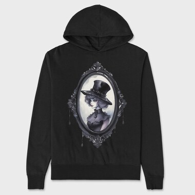 Gothic Witch Mirror, Hanorac Oversize Barbati (Unisex)