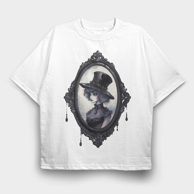 Gothic Witch Mirror, Tricou Oversize Barbati (Unisex)