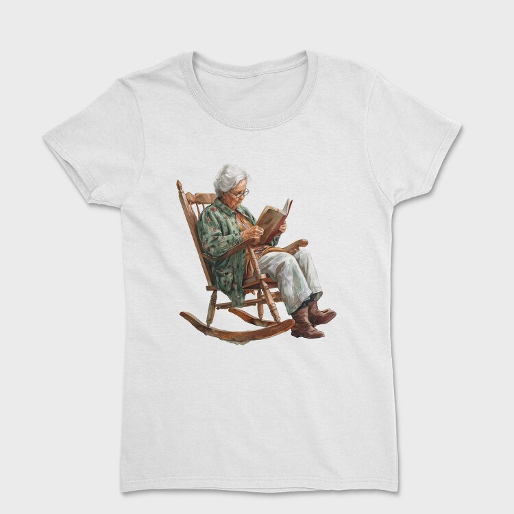 Grandma Reading Book, Tricou Femei