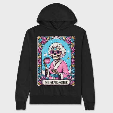 Grandmother Skeleton Coffee, Hanorac Oversize Barbati (Unisex)