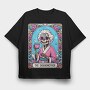Grandmother Skeleton Coffee, Tricou Oversize Barbati (Unisex)