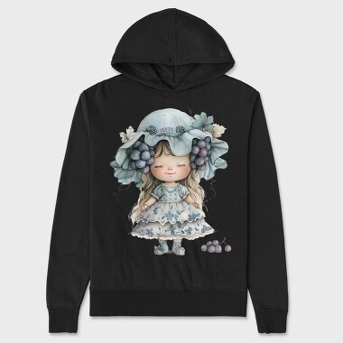 Grape Fairy Girl, Hanorac Oversize Barbati (Unisex)