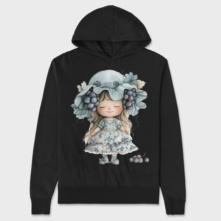 Grape Fairy Girl, Hanorac Oversize Barbati (Unisex)