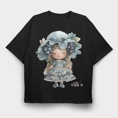 Grape Fairy Girl, Tricou Oversize Barbati (Unisex)