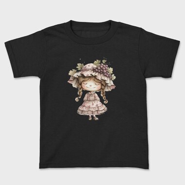 Grape Vintage Girl, Tricou Copii