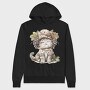 Grape Vintage Kitten, Hanorac Oversize Barbati (Unisex)