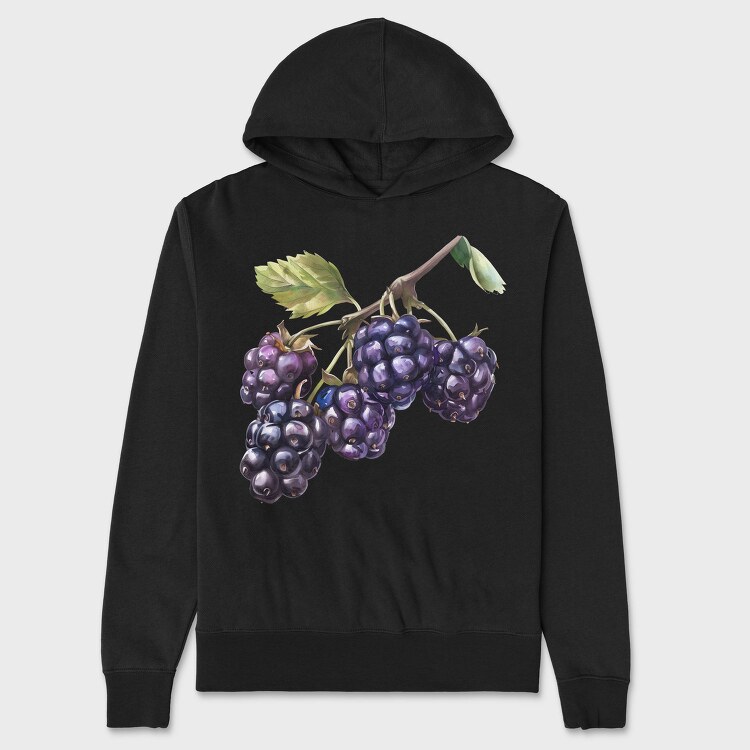 Grapes Watercolor Clipart, Hanorac Oversize Barbati (Unisex)