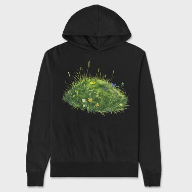 Grass Blooms Bush, Hanorac Oversize Barbati (Unisex)