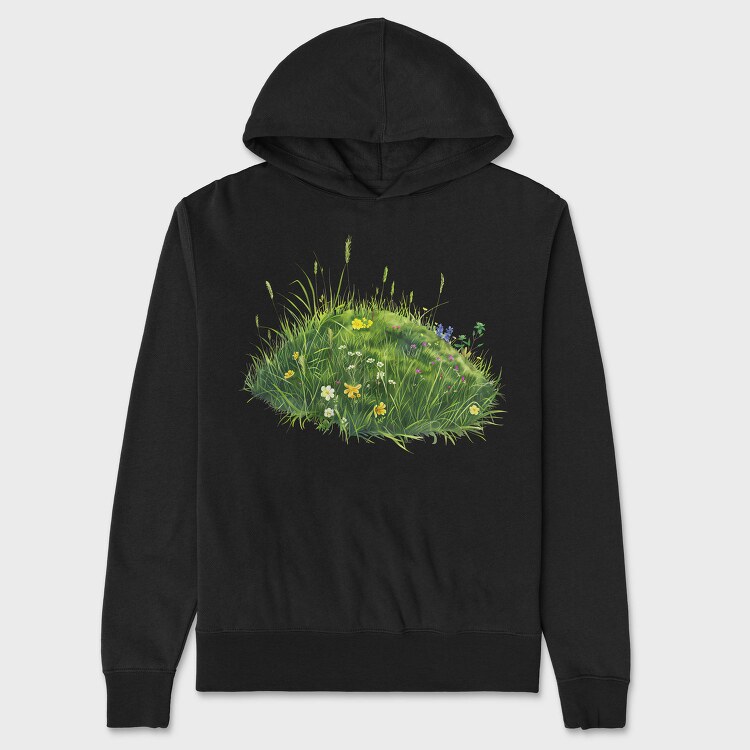 Grass Blooms Bush, Hanorac Oversize Barbati (Unisex)