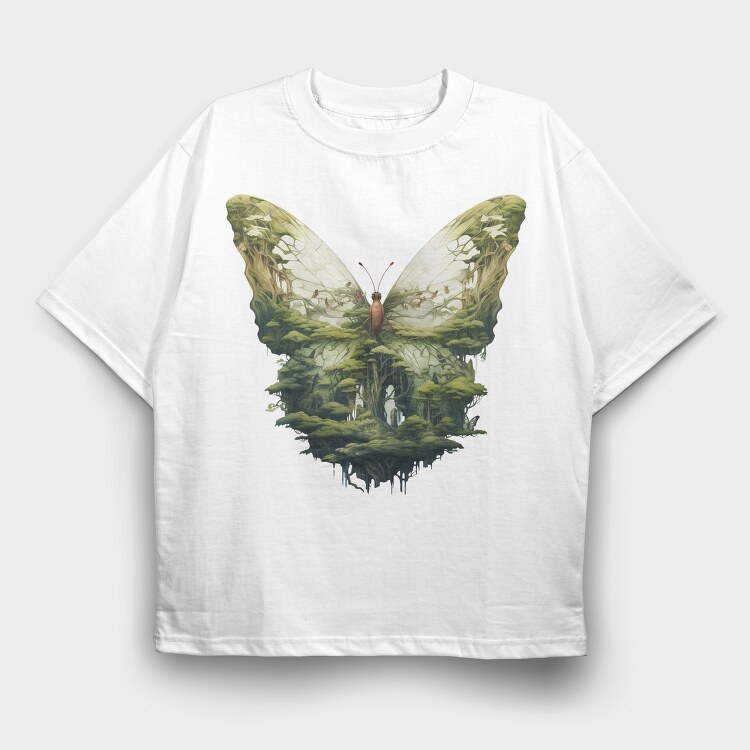Green Fantasy Flyway, Tricou Oversize Barbati (Unisex)