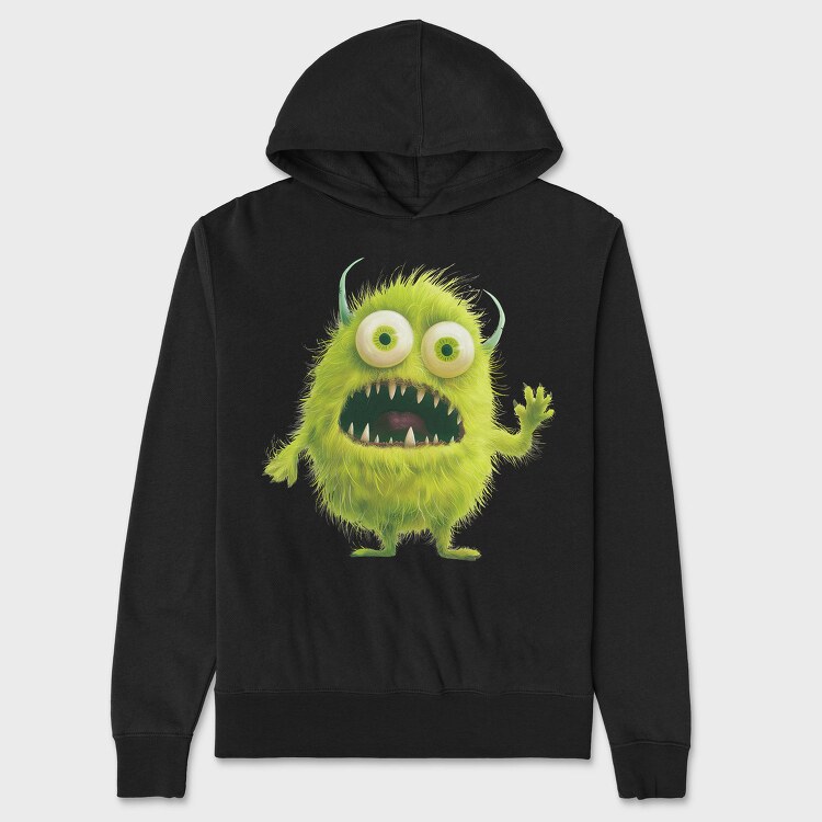 Green Monster Scream, Hanorac Oversize Barbati (Unisex)