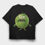 Green Monster Smile, Tricou Oversize Barbati (Unisex)