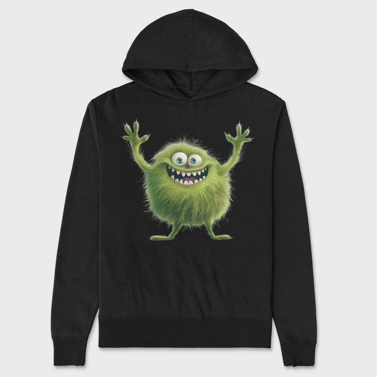 Green Monster Waving, Hanorac Oversize Barbati (Unisex)